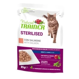 Natural Trainer Sterilised bocconcini in salsa con salmone