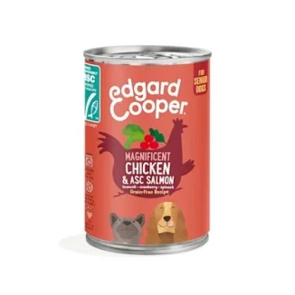 Edgard & Cooper Umido in lattina per cani senior (Pollo e Salmone)