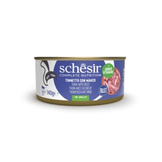 Schesir Complete Nutrition filetti in jelly in lattina per gatti (Tonnetto con manzo)