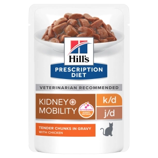Hill's Prescription Diet k/d + Mobility feline bocconcini pollo
