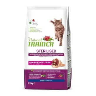 Natural Trainer Adult Sterilised con prosciutto crudo