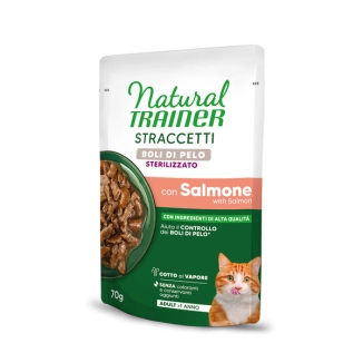 Natural Trainer Straccetti Boli di Pelo al Salmone in Bustina
