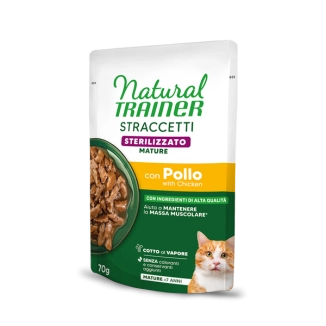 Natural Trainer Straccetti Sterilizzato Mature al Pollo in Bustina