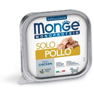 Monge Monoprotein Solo Puppy & Junior al Pollo in Vaschetta