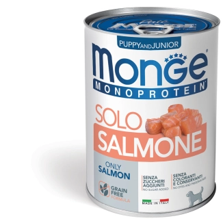 Monge Monoprotein Puppy & Junior al Salmone in Lattina