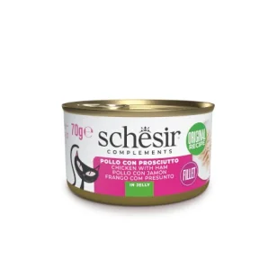 Schesir Complements umido filetti in jelly per gatti (Pollo e prosciutto)