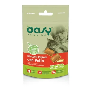 Oasy per Gatti Biscotti Ripieni con Pollo