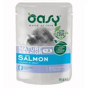 Oasy Bocconcini Mature & Senior con Salmone