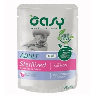 Oasy Bocconcini Adult Sterilized con Salmone