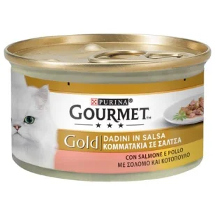 Purina Gourmet Gold Dadini in Salsa con Salmone e Pollo