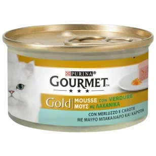Purina Gourmet Gold Mousse con Merluzzo e Carote
