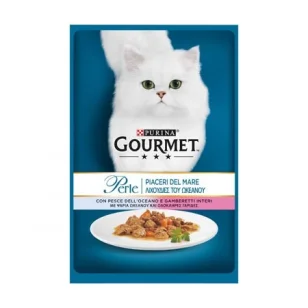 Purina Gourmet Perle Piaceri del Mare Pesce e Gamberetti