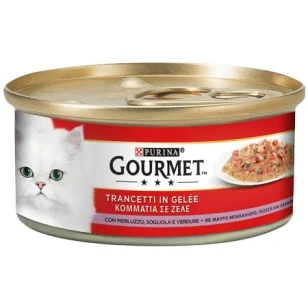 Purina Gourmet Rosso Trancetti Sogliola, Merluzzo e Verdure