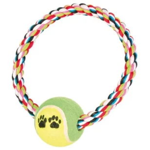 Trixie Denta Fun anello con palla da tennis