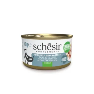 Schesir Complements umido filetti in jelly per gatti (Tonnetto e nasello)