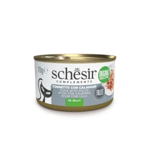 Schesir Complements umido filetti in jelly per gatti (Tonnetto e calamari)