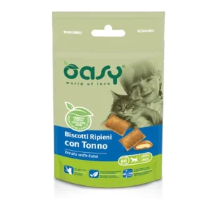 Oasy per Gatti Biscotti Ripieni con Tonno