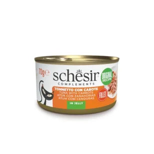 Schesir Complements umido filetti in jelly per gatti (Tonnetto e carote)