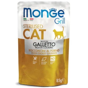 Monge Grill Bocconcini per Gatti Sterilizzati (Galletto)