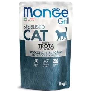Monge Grill Bocconcini per Gatti Sterilizzati (Trota)