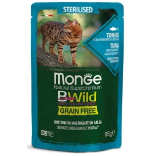 Monge BWild Grain Free Sterilised Bocconcini (Tonno e Gamberetti)