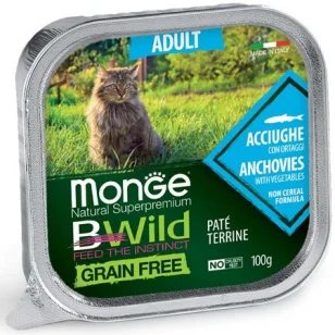 Monge BWild Grain Free Paté (Acciughe)