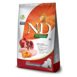 Farmina N&D Pumpkin Medium/Maxi Puppy Canine (Pollo, Zucca e Melograno)