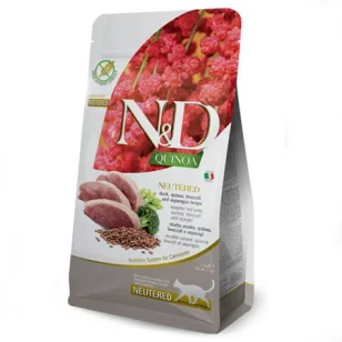 Farmina N&D Quinoa Neutered feline (anatra, broccoli, asparagi)