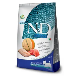 Farmina N&D Ocean Canine Adult Mini (Salmone, Merluzzo e Melone)