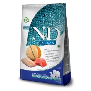Farmina N&D Ocean Canine Adult (Salmone, Merluzzo e Melone)