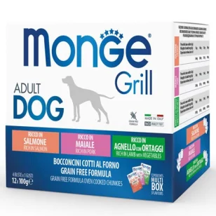 Monge Grill Multipack Dog (salmone, maiale e agnello)