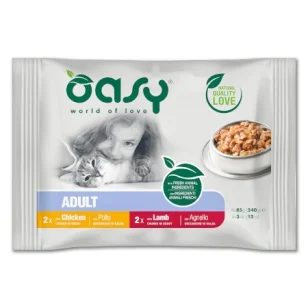 Oasy Multipack Adult Bocconcini al Pollo e Agnello