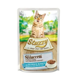 Stuzzy Sfilaccetti per Gatti Pesce Bianco