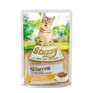 Stuzzy Sfilaccetti per Gatti Pollo e Prosciutto