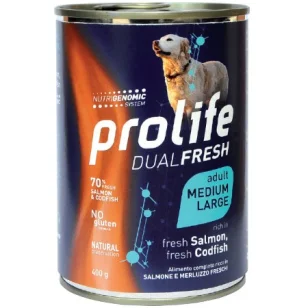Prolife Dual Fresh Medium/Large Umido (Salmone e Merluzzo)