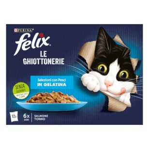 Purina Felix Le Ghiottonerie Selezioni con Pesce in Gelatina