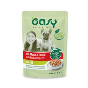 Oasy Straccetti in salsa Adult Dog con manzo e carote