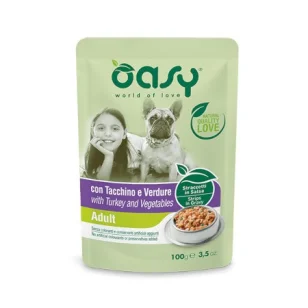 Oasy Straccetti in Salsa Adult Dog con Tacchino e Verdure