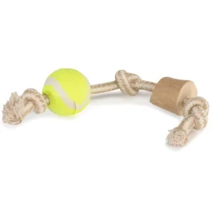 Camon Gioco con corda con legno di caffè e palla da tennis