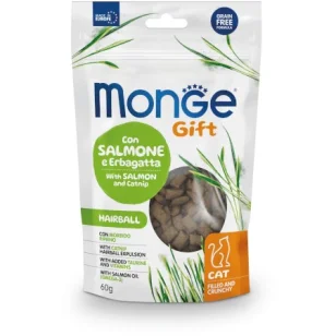 Monge Gift Filled and Crunchy Cat (hairball con salmone ed erba gatta)