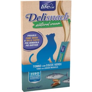 Life Natural Cat Deli snack natural cream (tonno con cozze verdi)