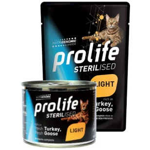 Prolife Sterilised Grain Free Adult Light Cat Umido (Tacchino e Oca)