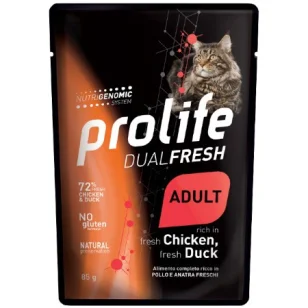 Prolife Dual Fresh Adult Cat Umido Pollo e Anatra