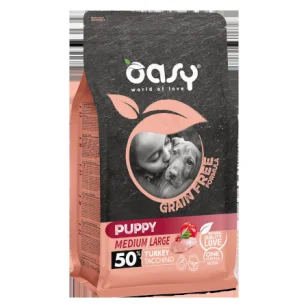 Oasy Puppy Dog Grain Free Medium/Large Tacchino