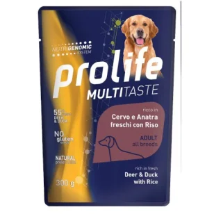 Prolife Multitaste Adult Dog (Cervo e Anatra con Riso e Ananas)