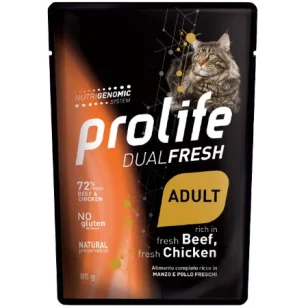 Prolife Dual Fresh Adult Cat Umido (Manzo e Pollo)