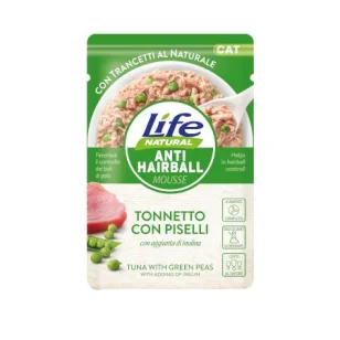 Life Natural Natural anti hairball mousse in bustina (tonnetto con piselli)