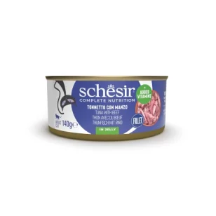 Schesir Complete Nutrition filetti in jelly in lattina per gatti (Tonnetto con manzo)