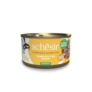 Schesir Complete Nutrition filetti in jelly in lattina per gatti (Tonnetto con surimi)