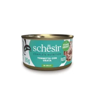 Schesir Complete Nutrition filetti in jelly in lattina per gatti (Tonnetto con orata)